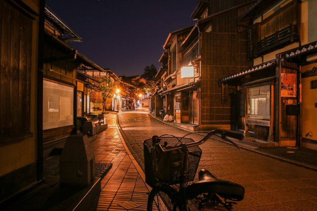 street, bicycle, night, japan, kyoto, neighborhood, japan, japan, japan, japan, japan, kyoto, neighborhood-4942809.jpg